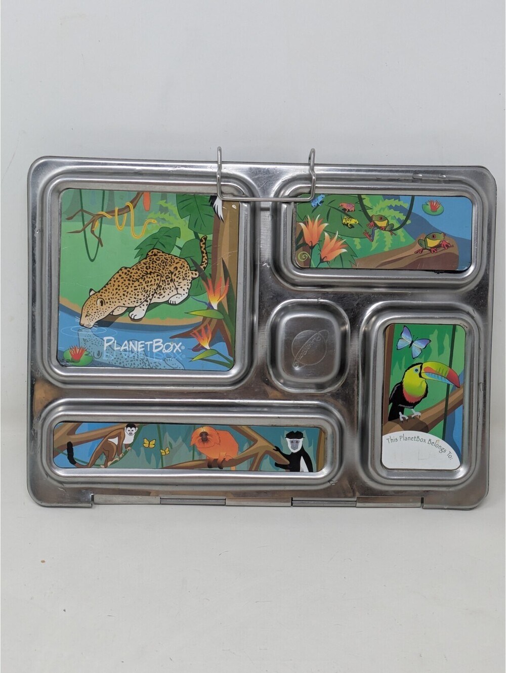 PLANETBOX LAUNCH Stainless Steel 3 Compartment Deep Bento LUNCH BOX Planet Box.